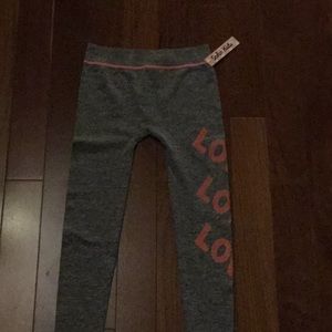 Grey spandex leggings